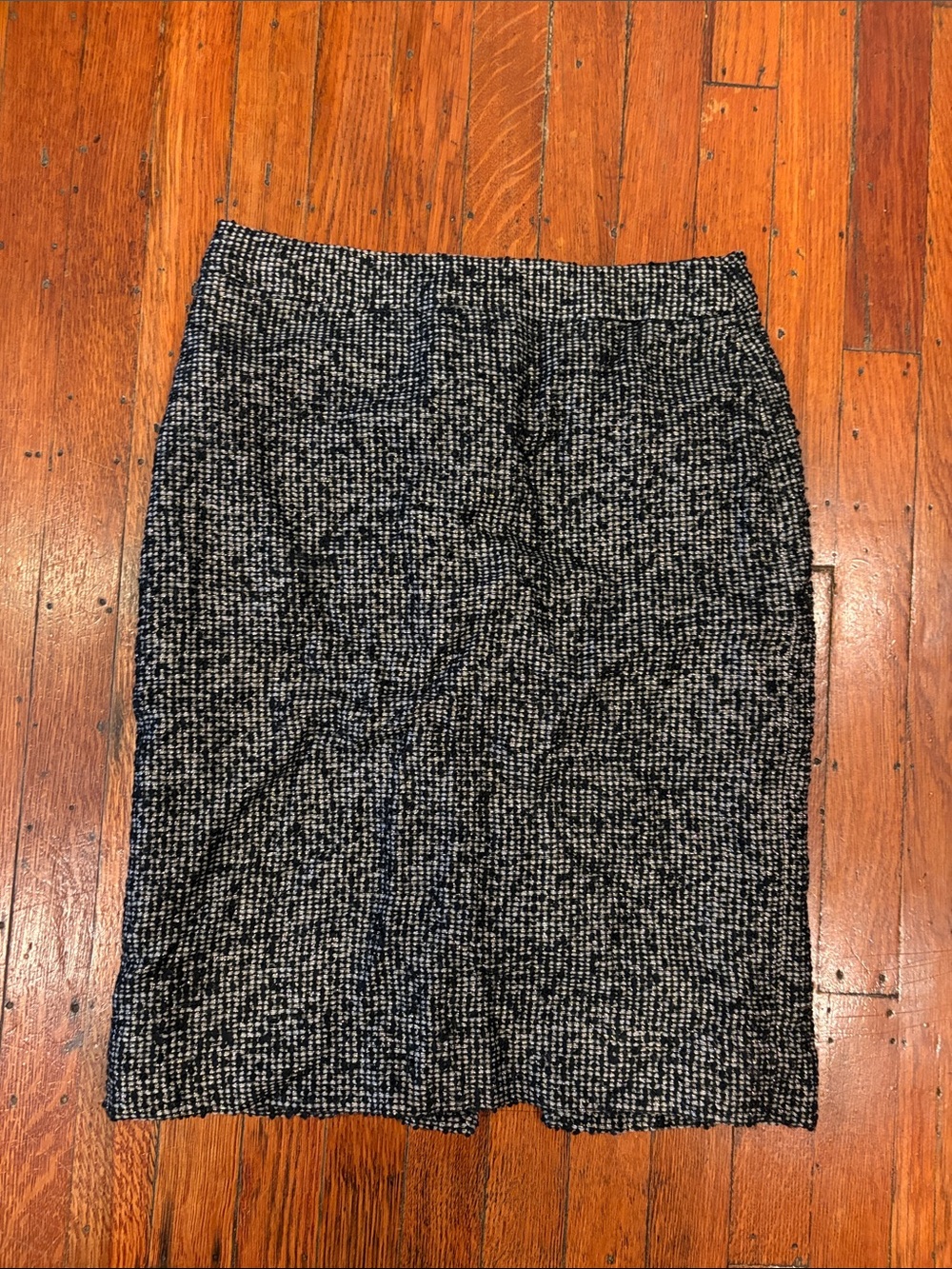 J. Crew Black & White Tweed Pencil Skirt